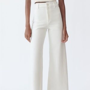ZARA MARINE STRAIGHT WHITE JEANS